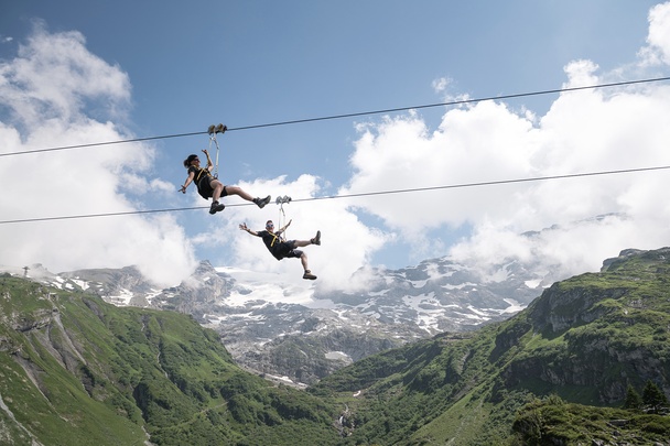 Titlis Zipline at Lake Trübsee